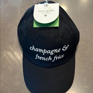 Kate Spade Black Baseball Cap